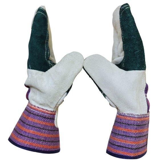 PAKNADA Cowhide leather Double Palm Gloves 3Pairs for farming Industrial Outdoor - Picture 7 of 10